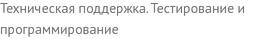 Техническая поддержка. Тестирование и программирование